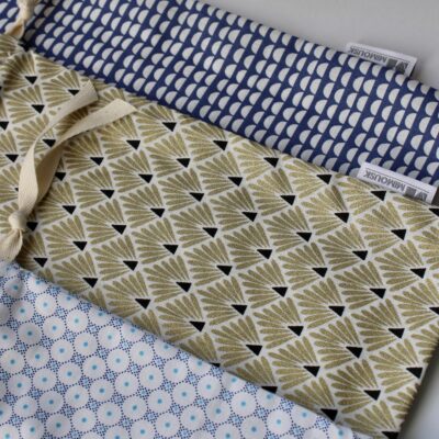 Lot de 3 sacs à vrac / marine doré bleu – Image 4