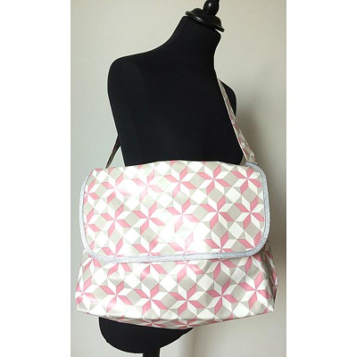 Sac besace enduit, motif géométrique – Image 2