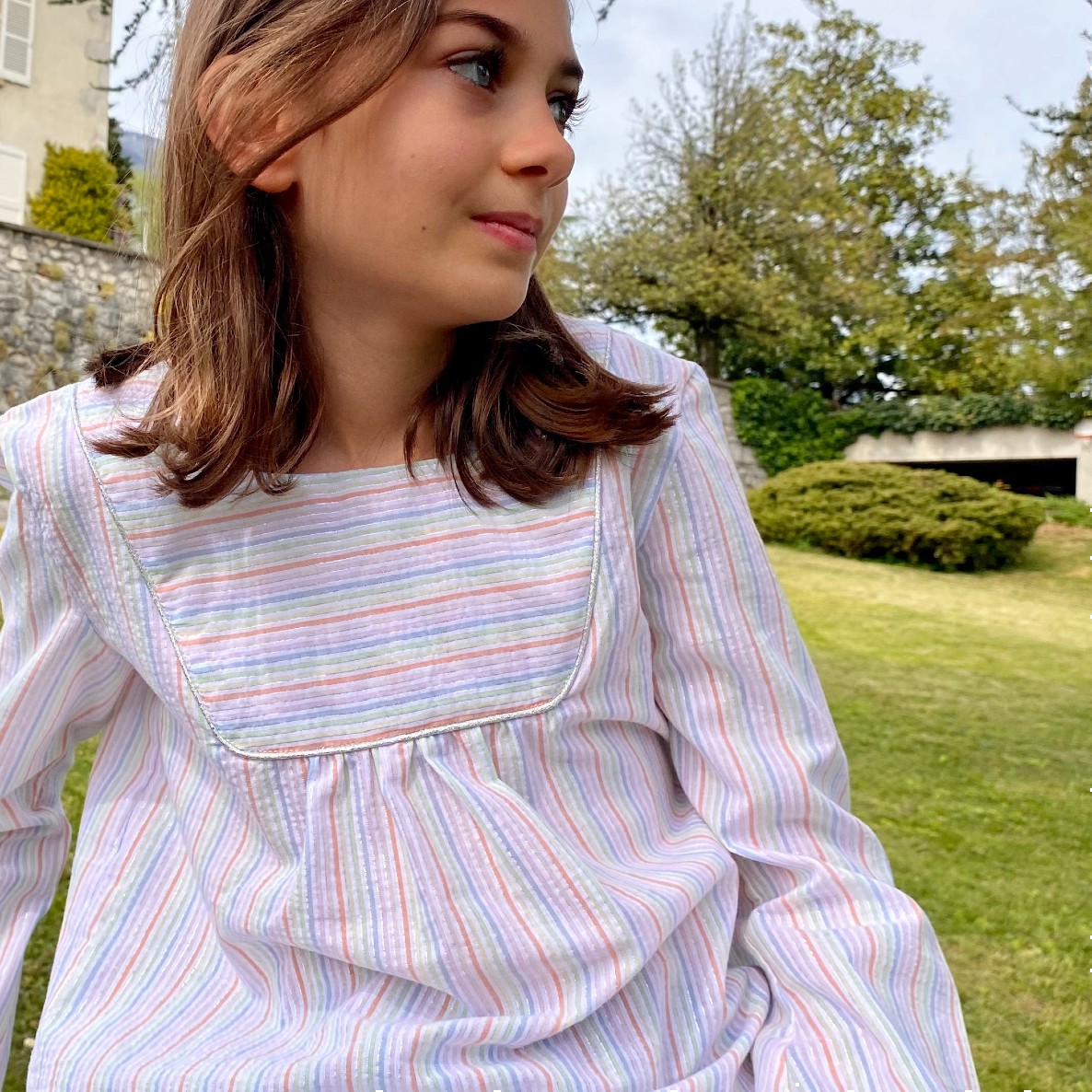 Blouse en seersucker gaufré